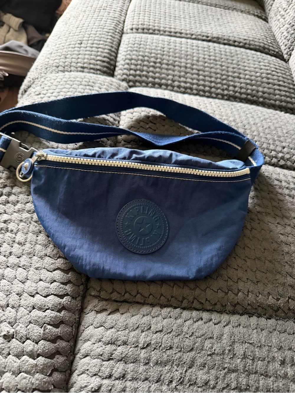 Kipling Navy Blue Nylon Belt Bag